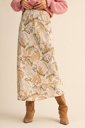 Equestrian Satin Midi