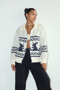 Chunky Zip Cardigan