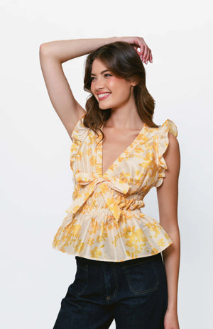 Tazz Flutter Sleeve Top