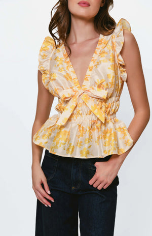 Tazz Flutter Sleeve Top