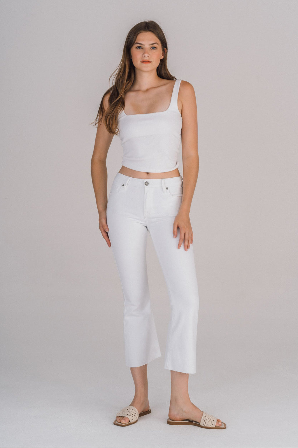 Happi Clean Cut Crop Flare Jeans