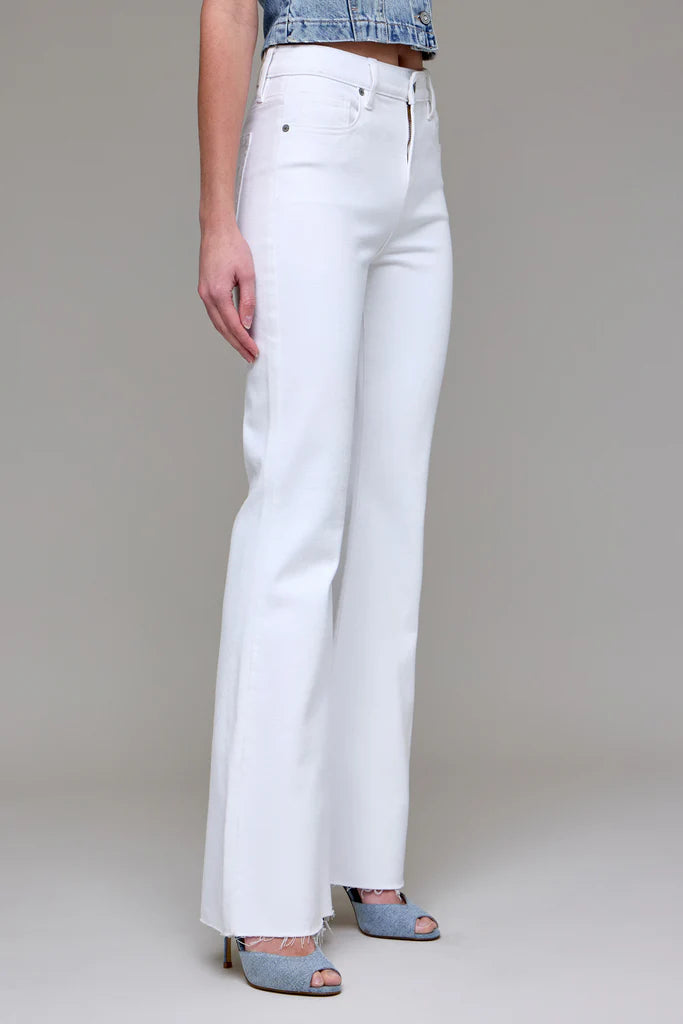 Happi White Clean Cut Flare Jeans