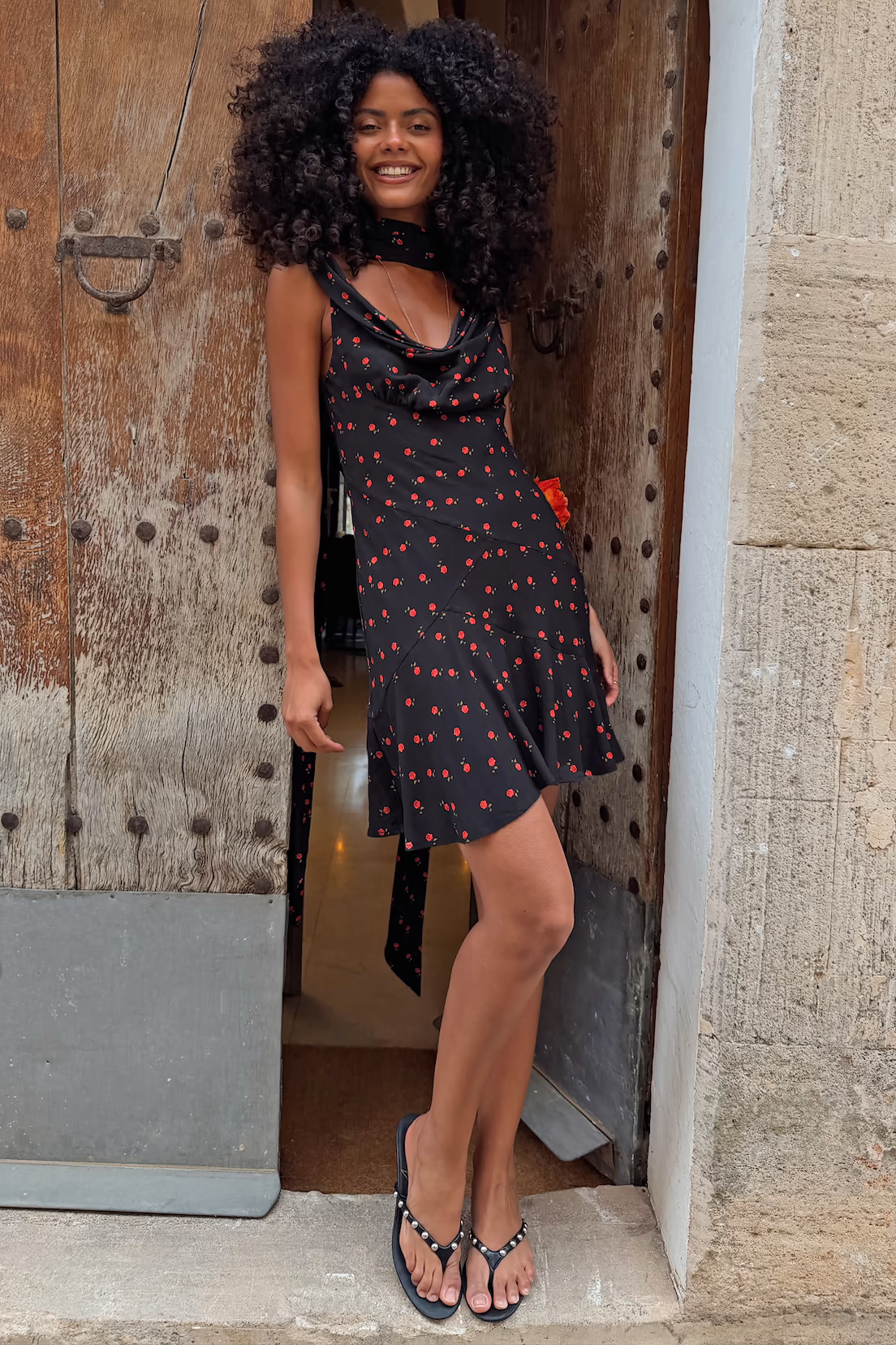 Women's Black Rose Mini Sophie Dress in - Size 4