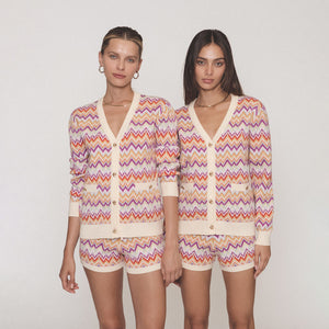 Zig Zag Knit Cardigan