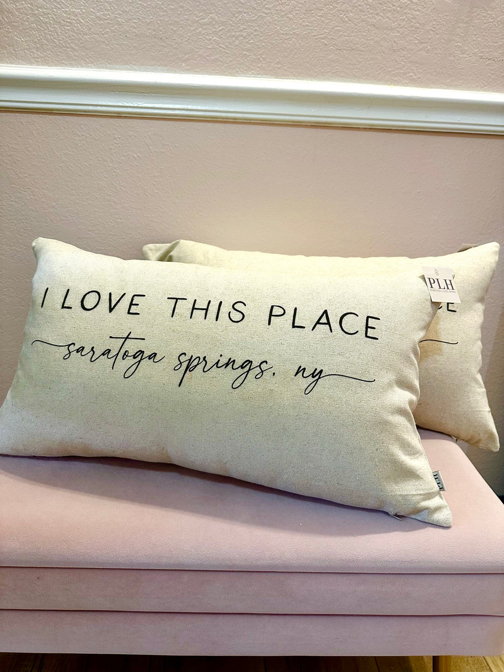 I Love This Place Saratoga Pillow