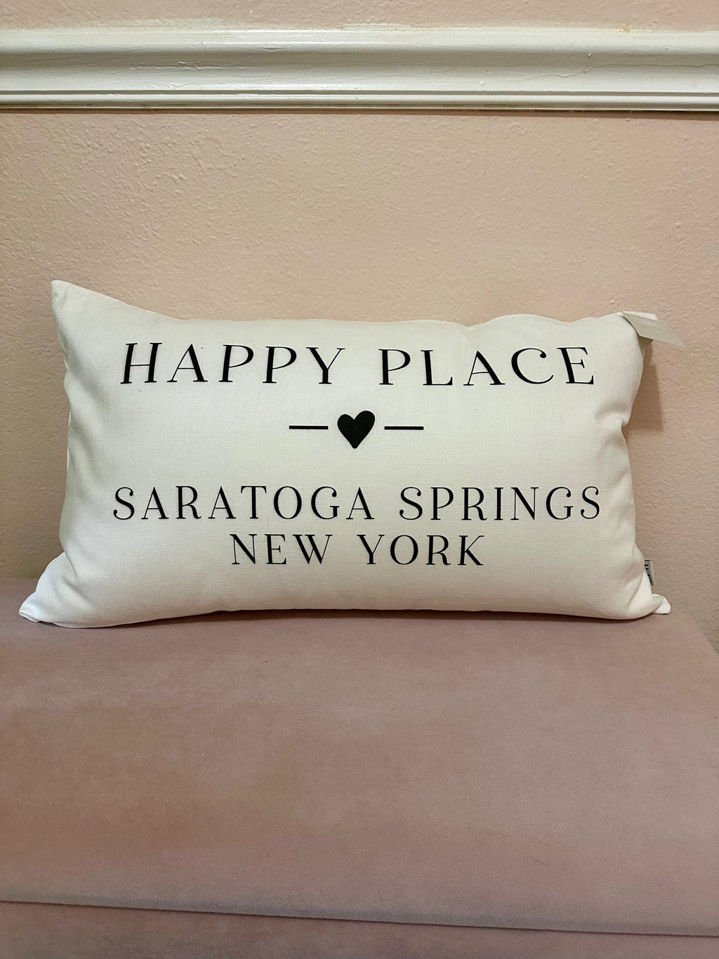 Saratoga Happy Place Pillow Cover