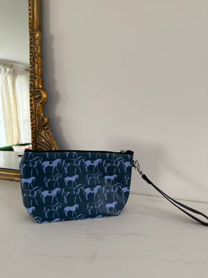 Blue Horses Cosmetic Bag