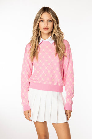 Pink Monogram Pullover