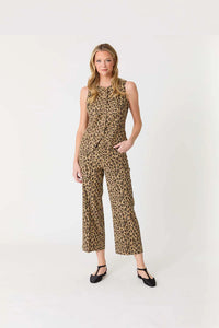 Annabelle Leopard Print Crop Wide Leg Pant