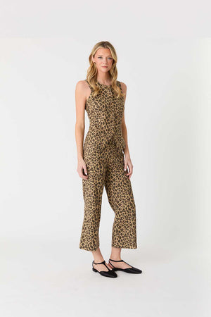 Annabelle Leopard Print Crop Wide Leg Pant