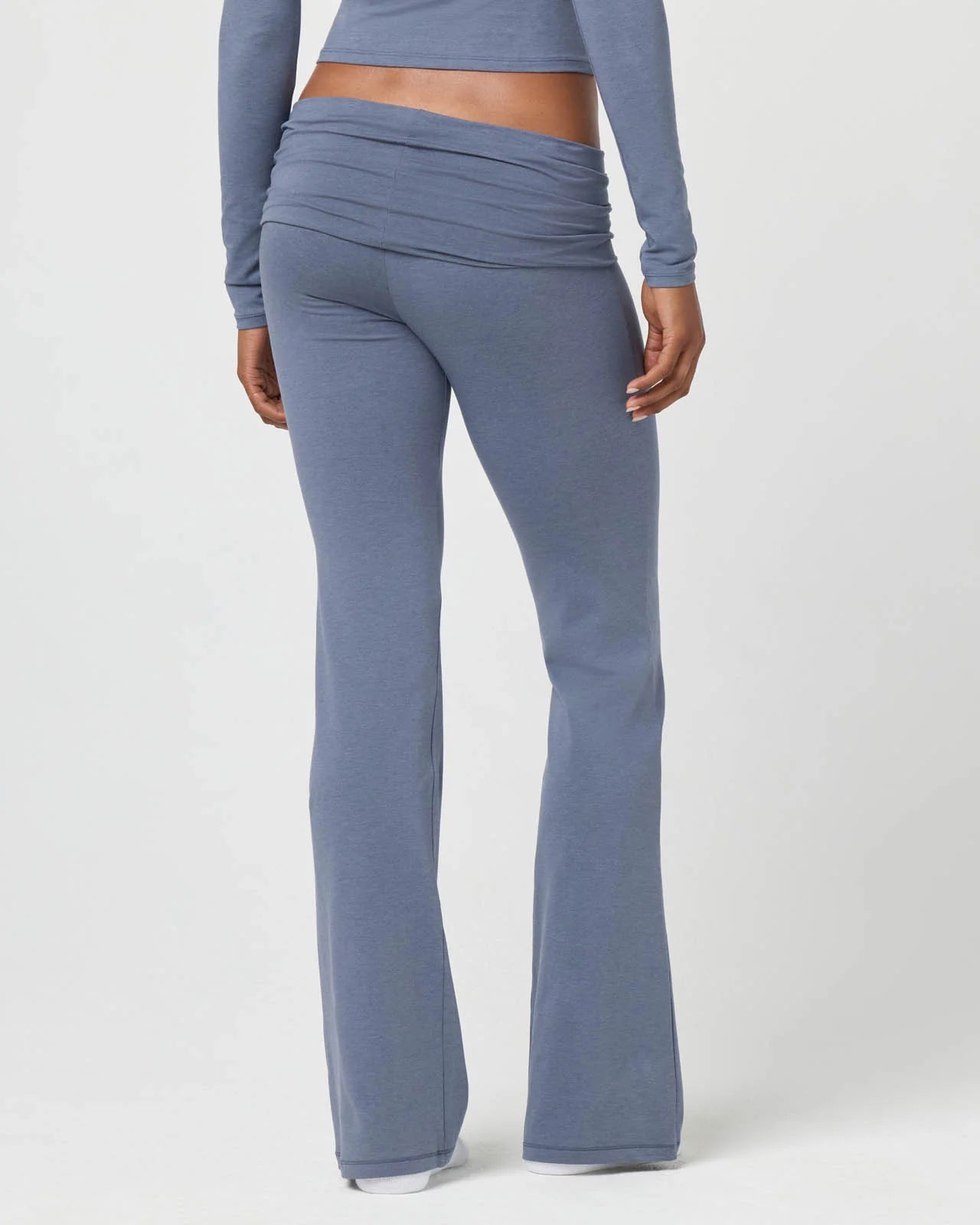 Softie Cotton Foldover Pant Grisaille