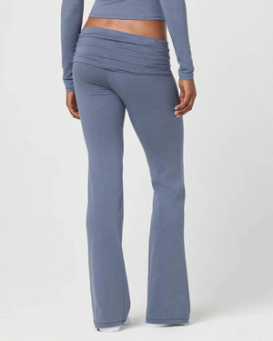 Softie Cotton Foldover Pant Grisaille