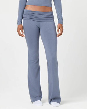Softie Cotton Foldover Pant Grisaille