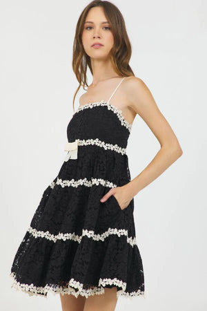 Babydoll Lace Bow Dress