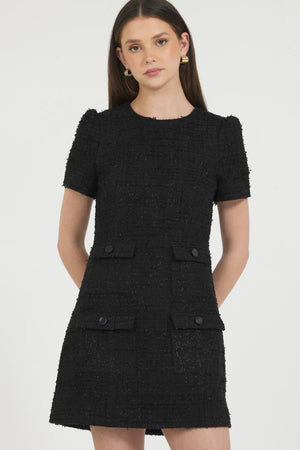 Novelty Tweed Mini Dress