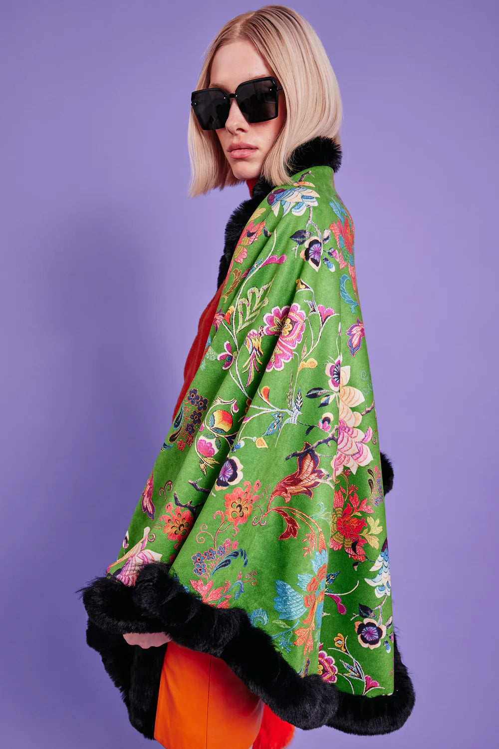 LaLa Faux Suede Cape
