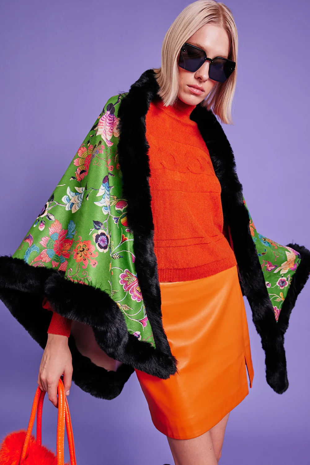 LaLa Faux Suede Cape