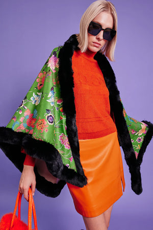 LaLa Faux Suede Cape