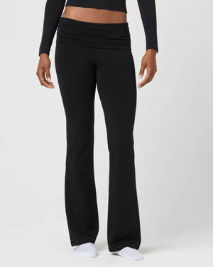 Softie Cotton Foldover Pant Black
