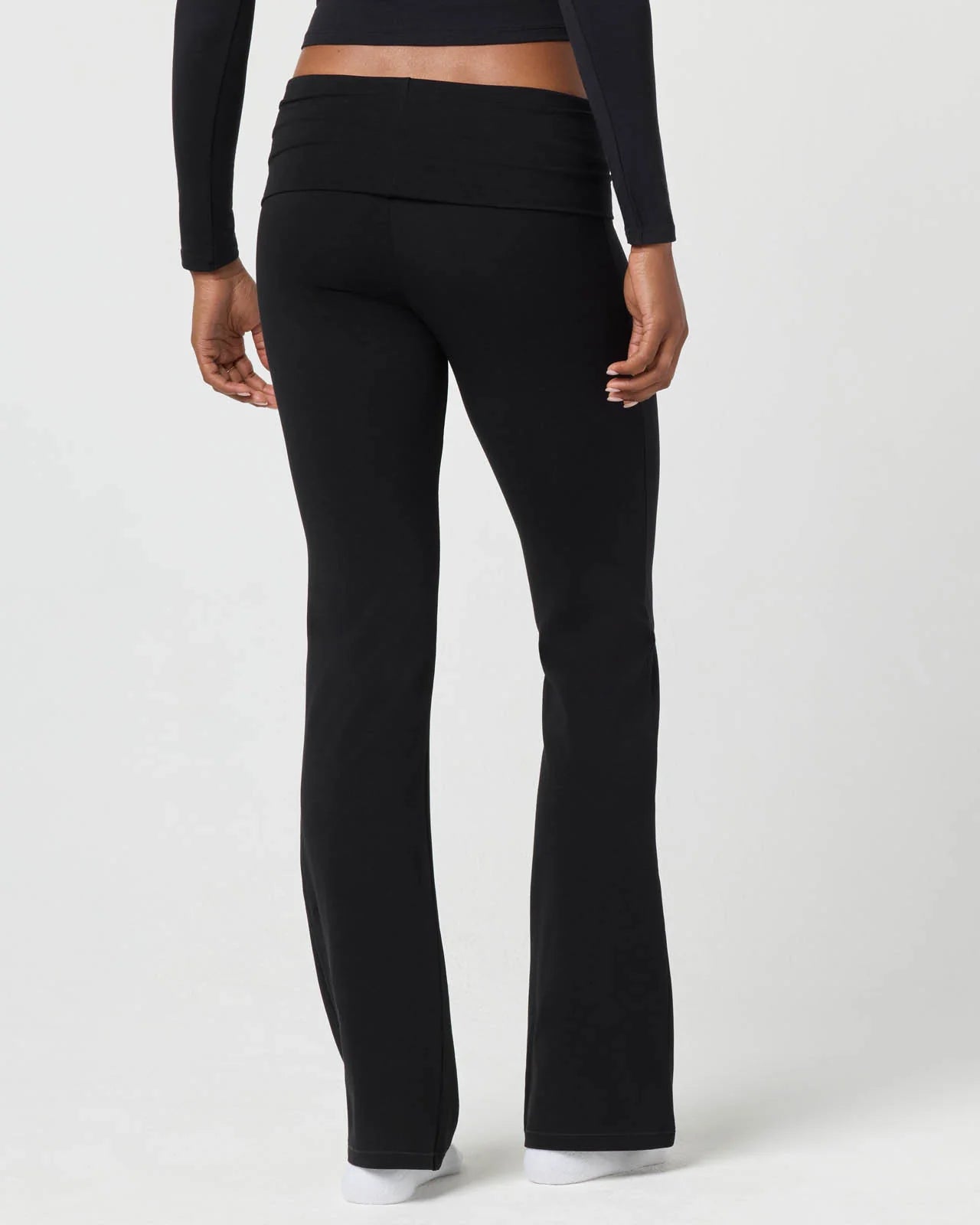 Softie Cotton Foldover Pant Black