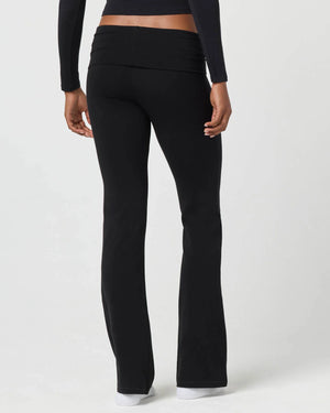Softie Cotton Foldover Pant Black