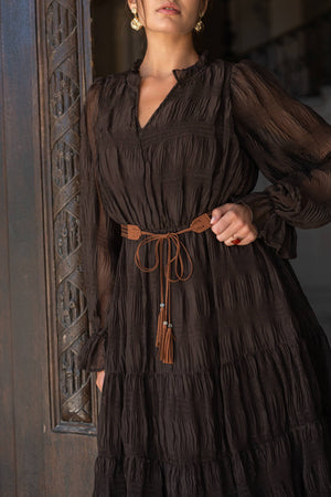 Simone Ruched Long Dress