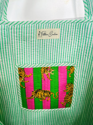 Handmade Quilted Tiger Print Tote
