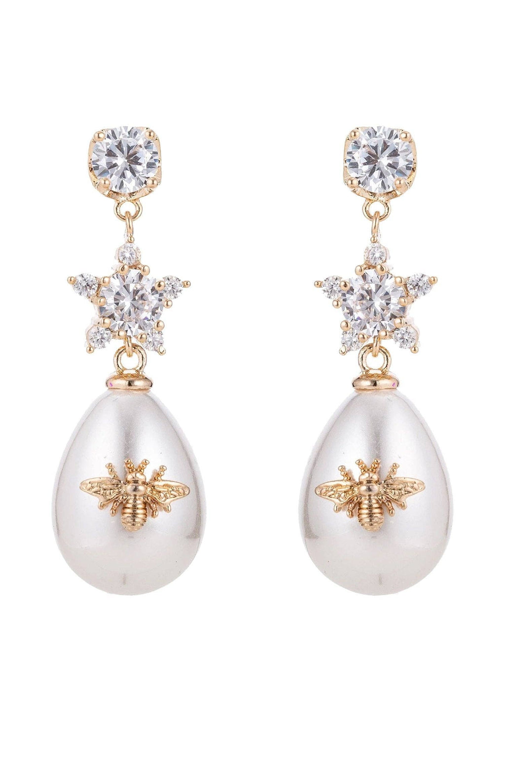Eye Candy Los Angeles - Abeja Earrings - Gold