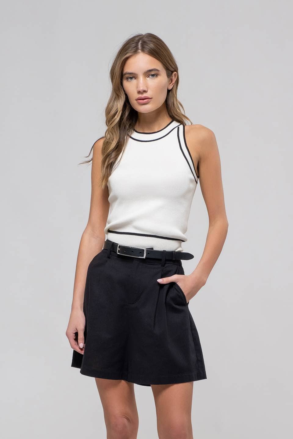 Contrast Stripe Top