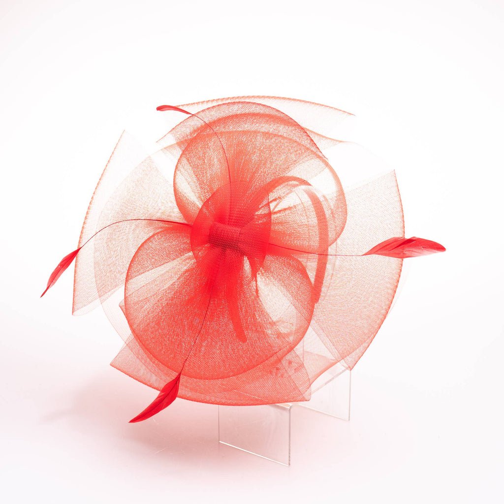 Crinoline Fascinator Red