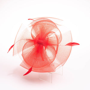 Crinoline Fascinator Red