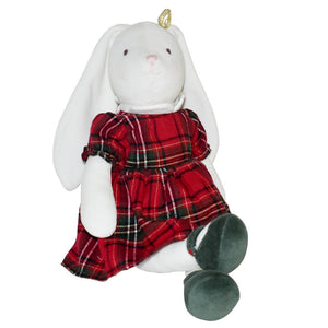 Havah the Bunny in Holiday Plaid Dress