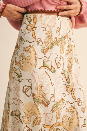 Equestrian Satin Midi