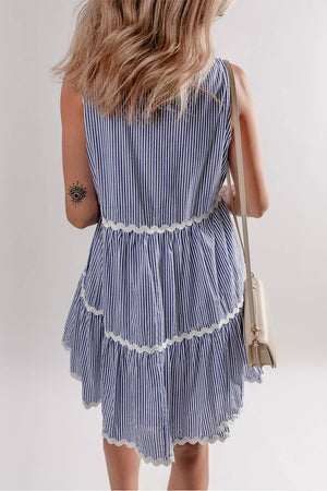 Ric-Rac Trim Sleeveless Mini Dress