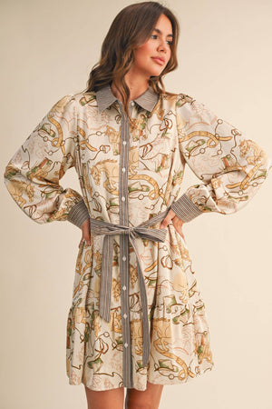 Western Button Down Mini Dress