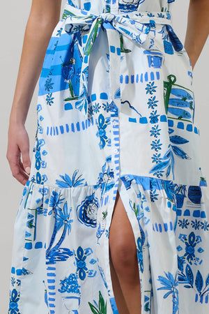 Sosy Postcard Charlotte Button Midi Dress