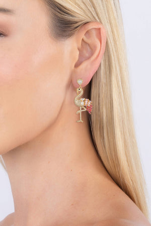 Eye Candy Los Angeles - Pink Flamingo Earrings