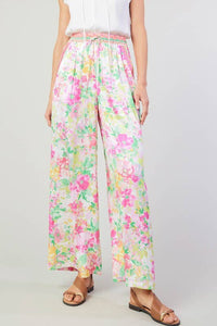 Floral Printed Long Wide Pants