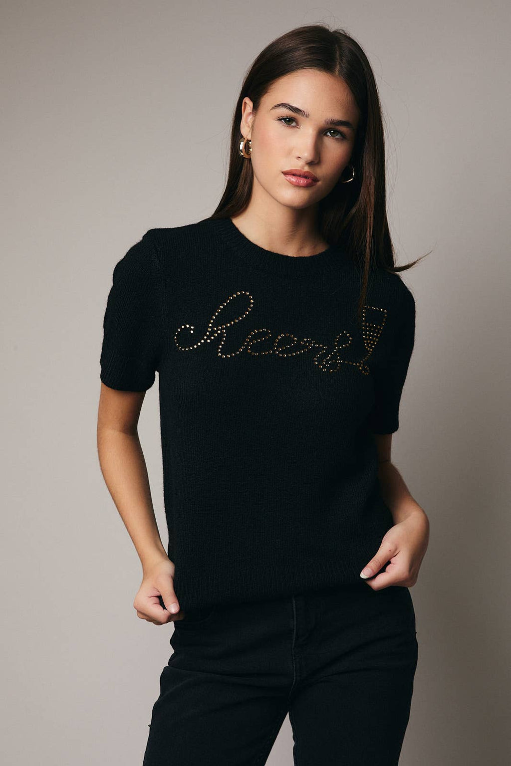 Cheers Rhinestone Sweater Top