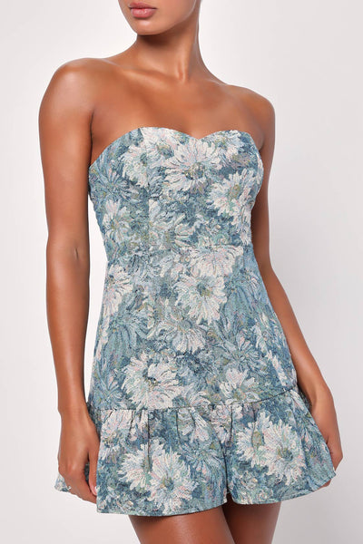 Luna Floral Brocade Mini Dress – Miss Scarlett Boutique