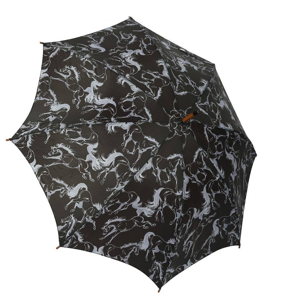 AWST Intl - Lila Linear Horses Umbrella