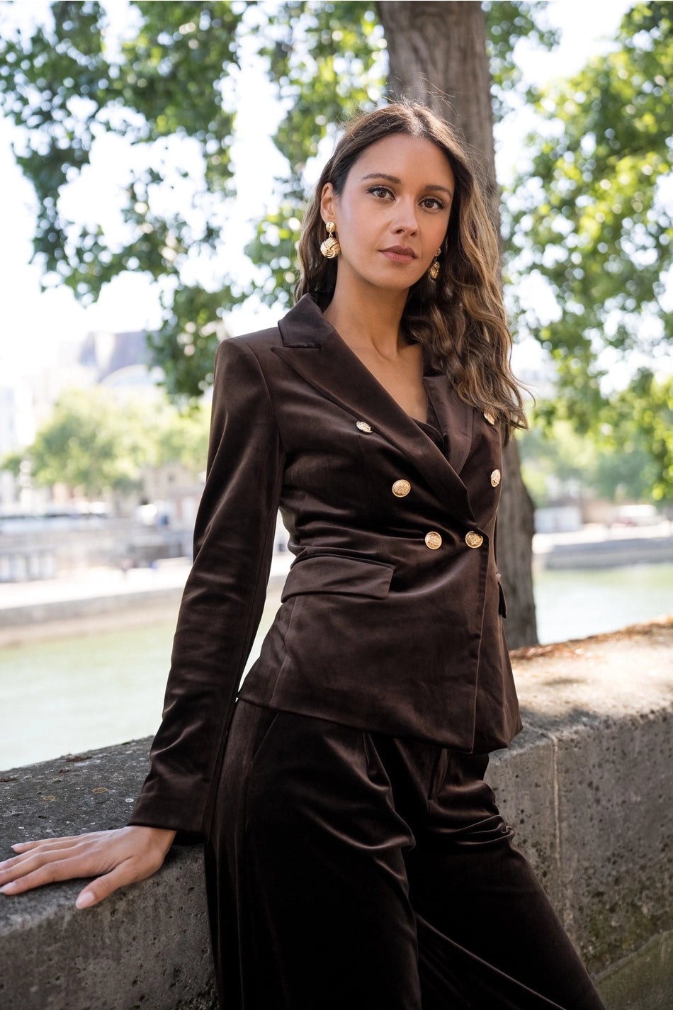 Choco Velvet Blazer