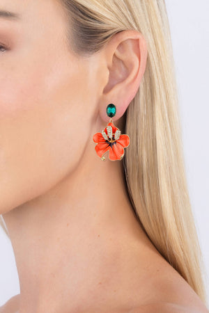 Eye Candy Los Angeles - Isabella Floral Drop Earrings