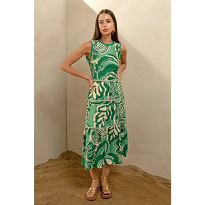 Alva Leaf Maxi Dress