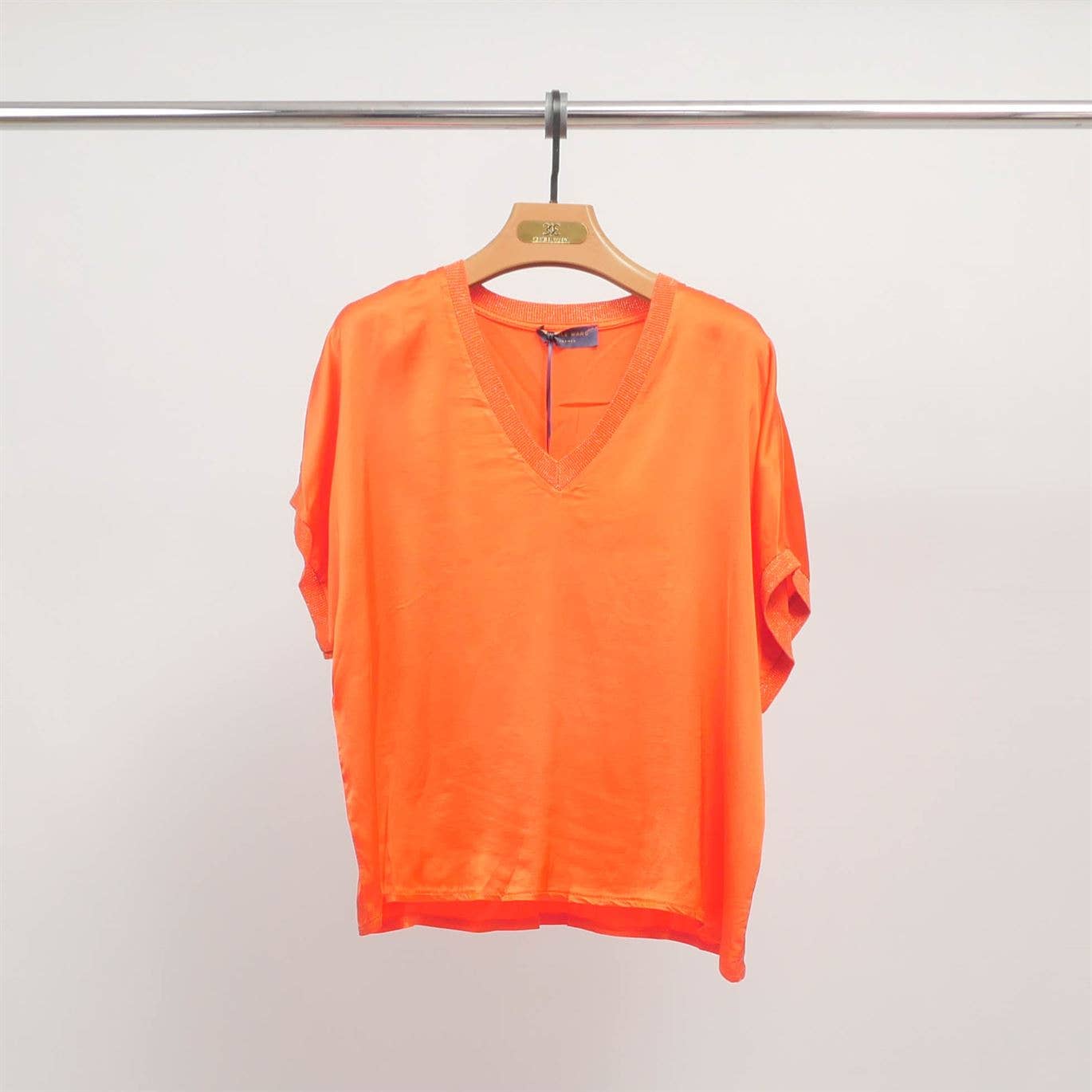 Satin V-Neck Tunic