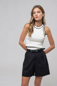 Contrast Stripe Top