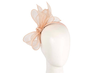 Sinamay bow fascinator - Navy