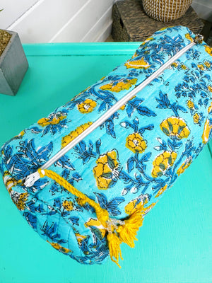 Quilted Makeup Bags | Cosmetic Toiletry Bag | Floral Print