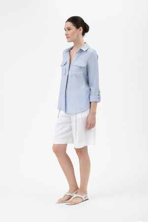 Tab Button Down Shirt