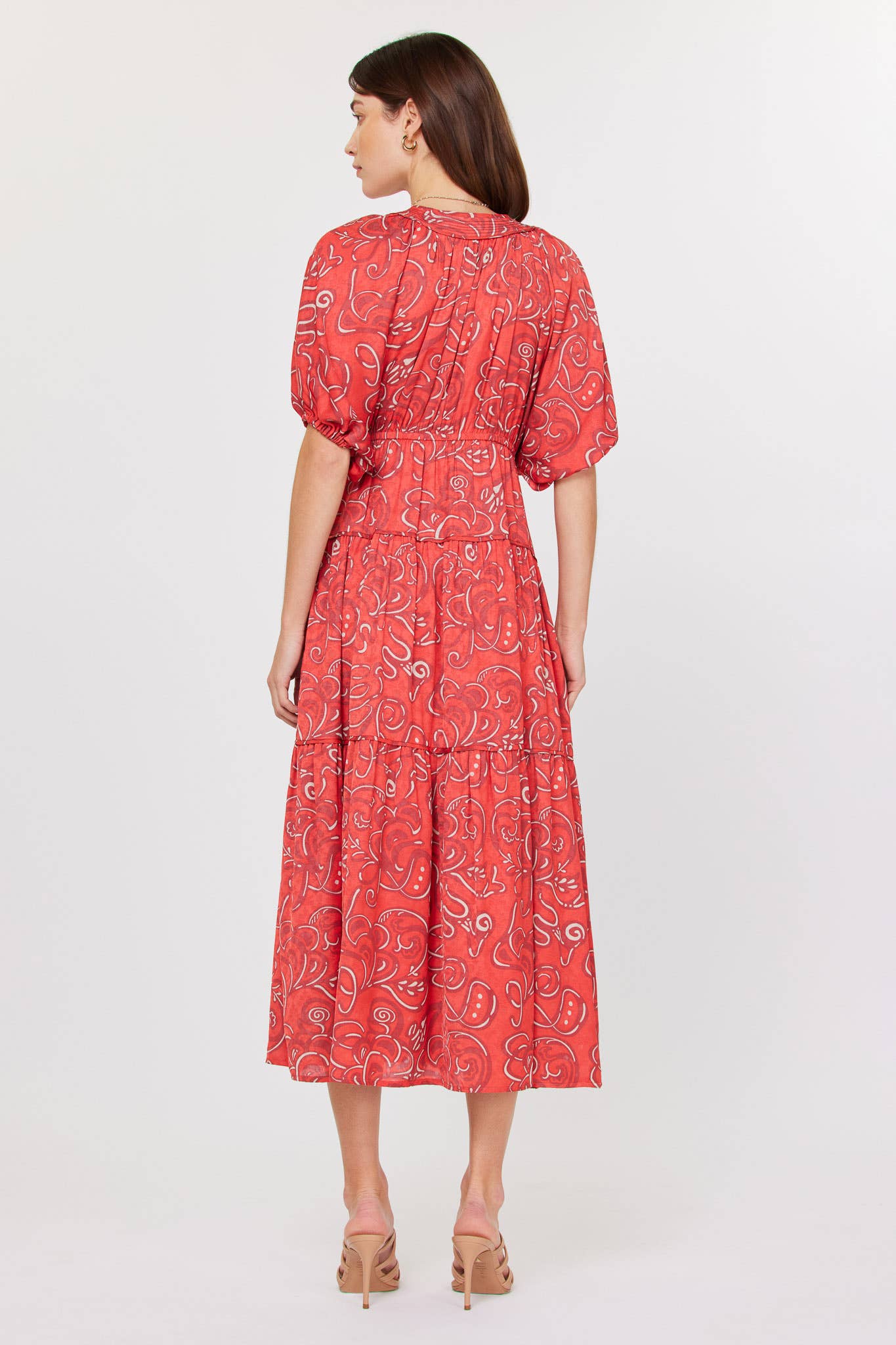 Abstract Laglan Midi Dress